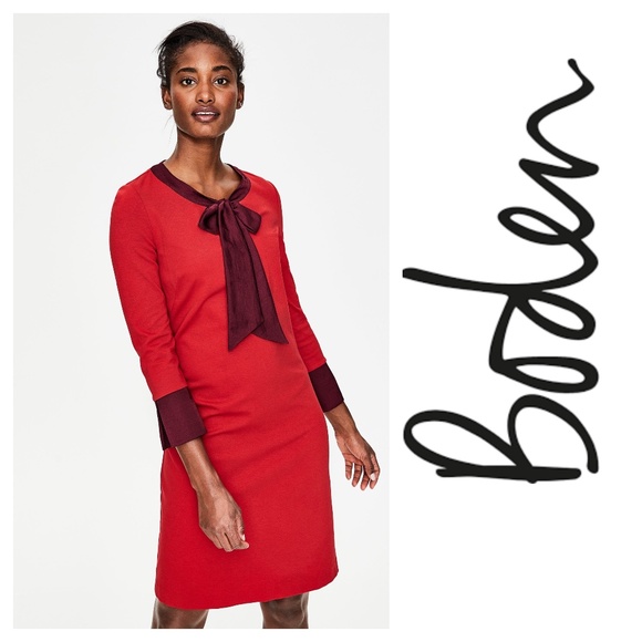 Boden Poinsettia Josie Ponte Dress - Picture 2 of 7